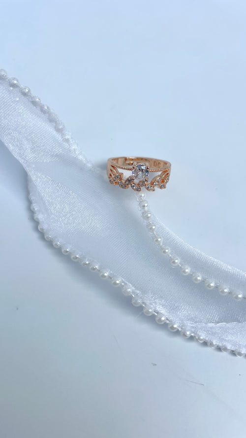 Adjustable Dewdrop Crown Ring