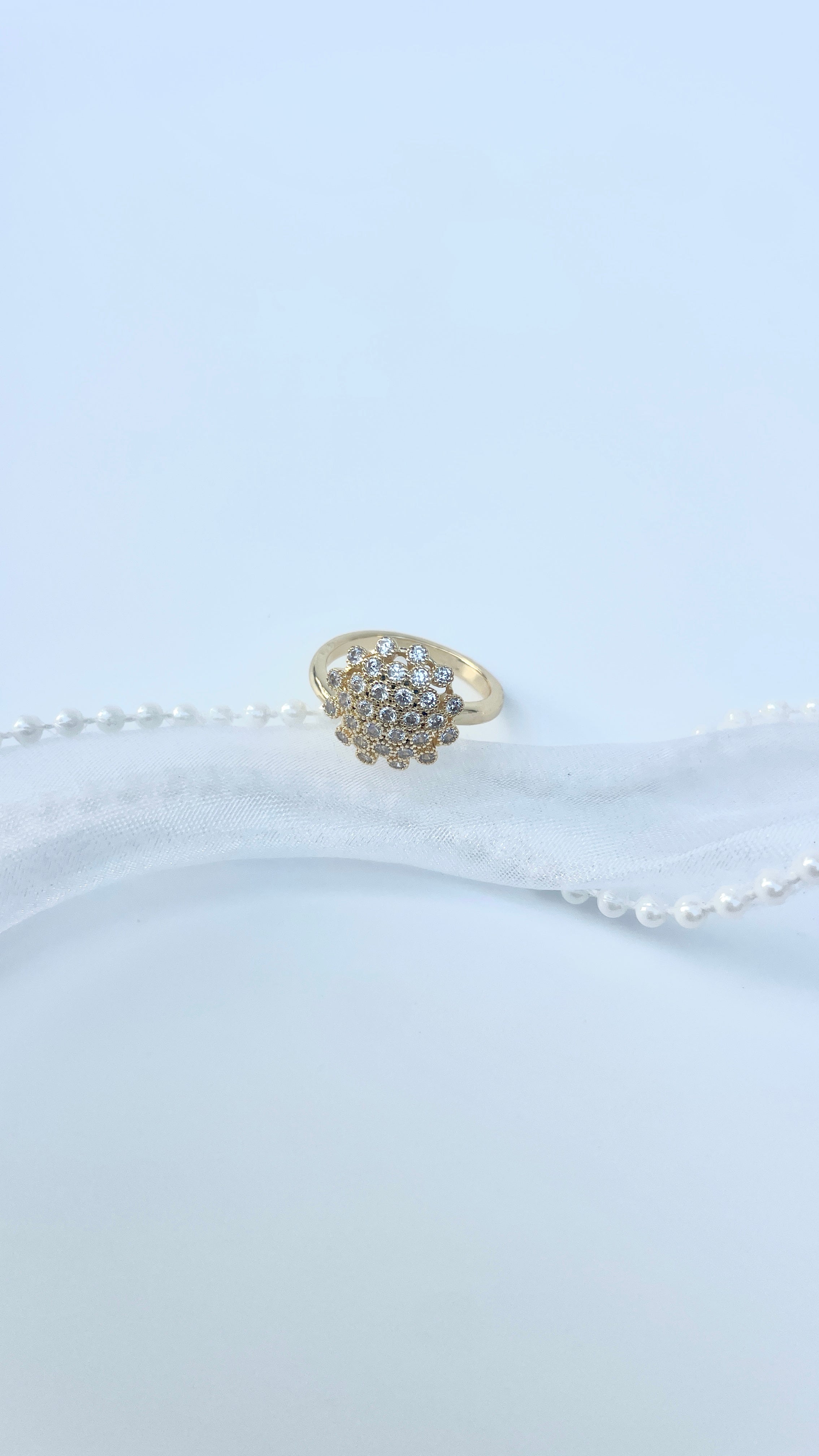 Adjustable Diamond Clusters Ring