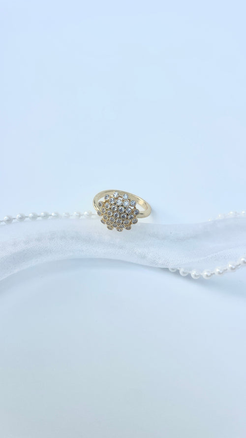 Adjustable Diamond Clusters Ring
