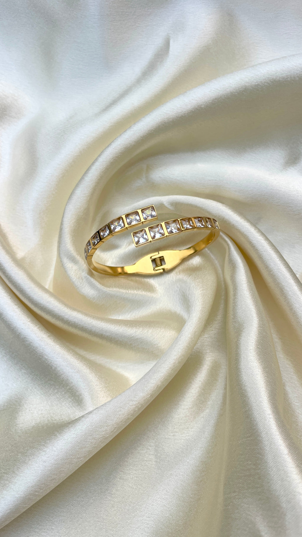 Crystal squarestack Bangle