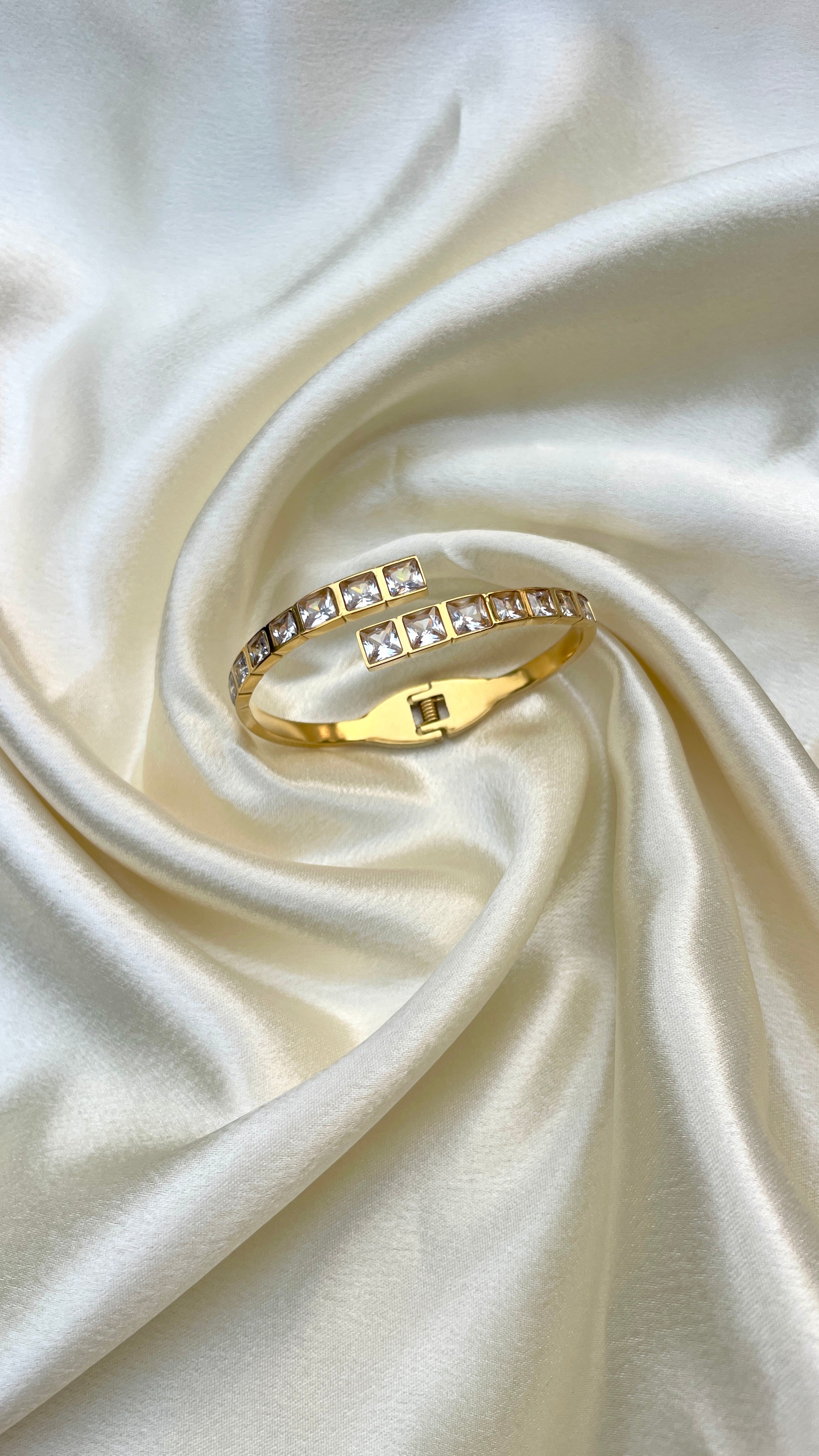 Crystal squarestack Bangle