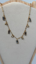 White Stone Hanging Necklace