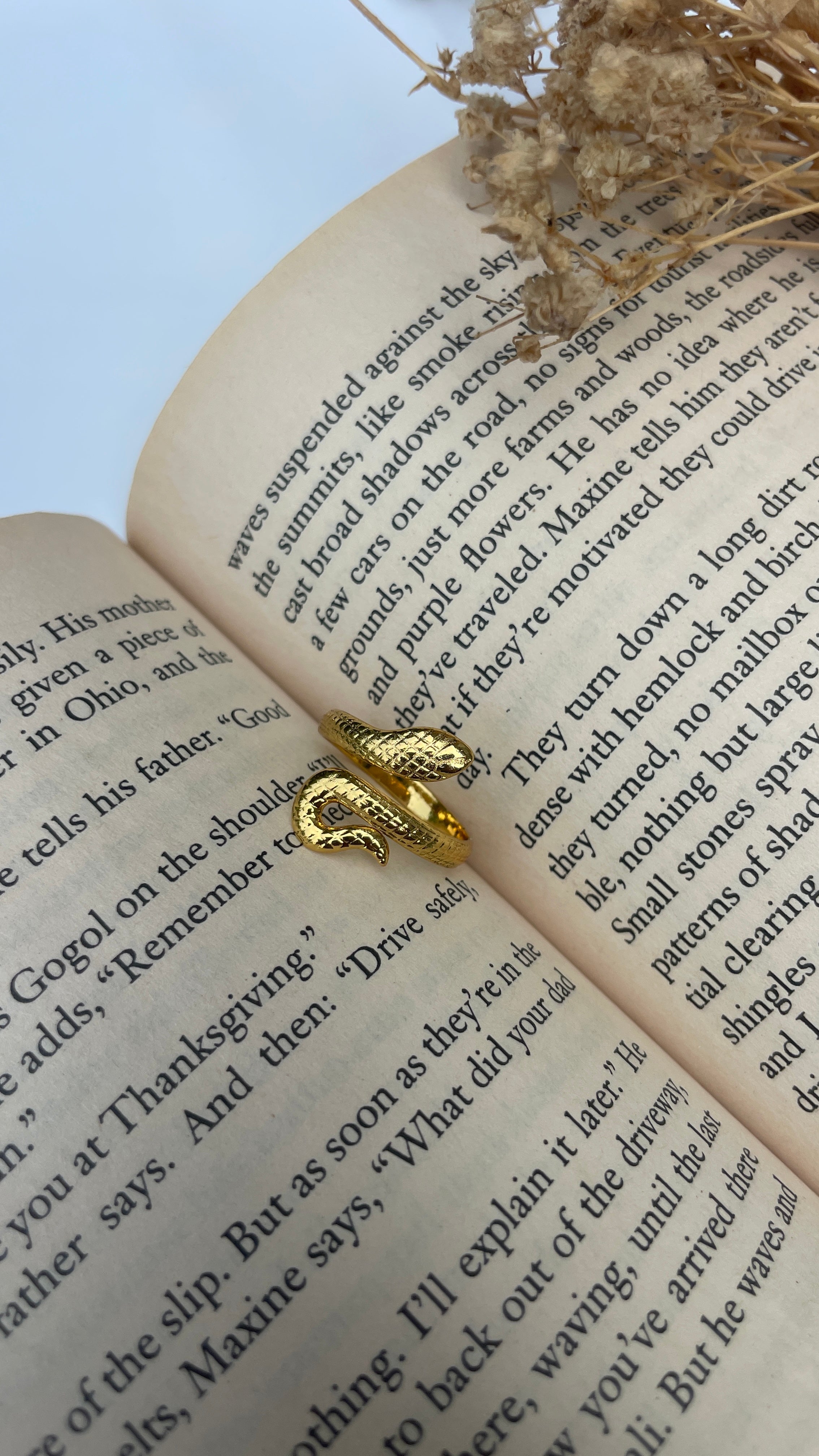 Adjustable Golden Viper Wrap Ring