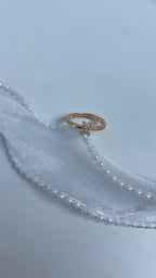Adjustable Princess Cut Solitire Ring