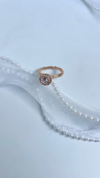 Adjustable Solitire Halo Ring