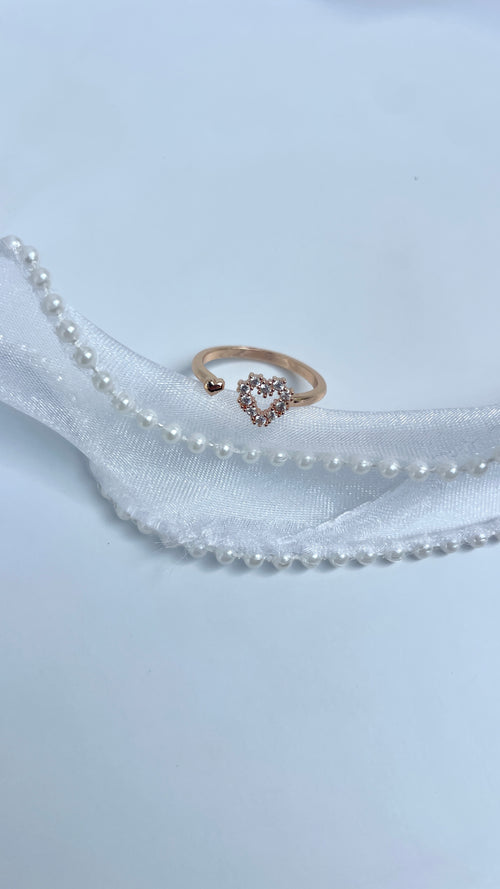 Adjustable Heart wrap Ring