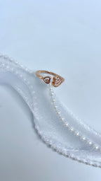 Adjustable Double Heart Ring