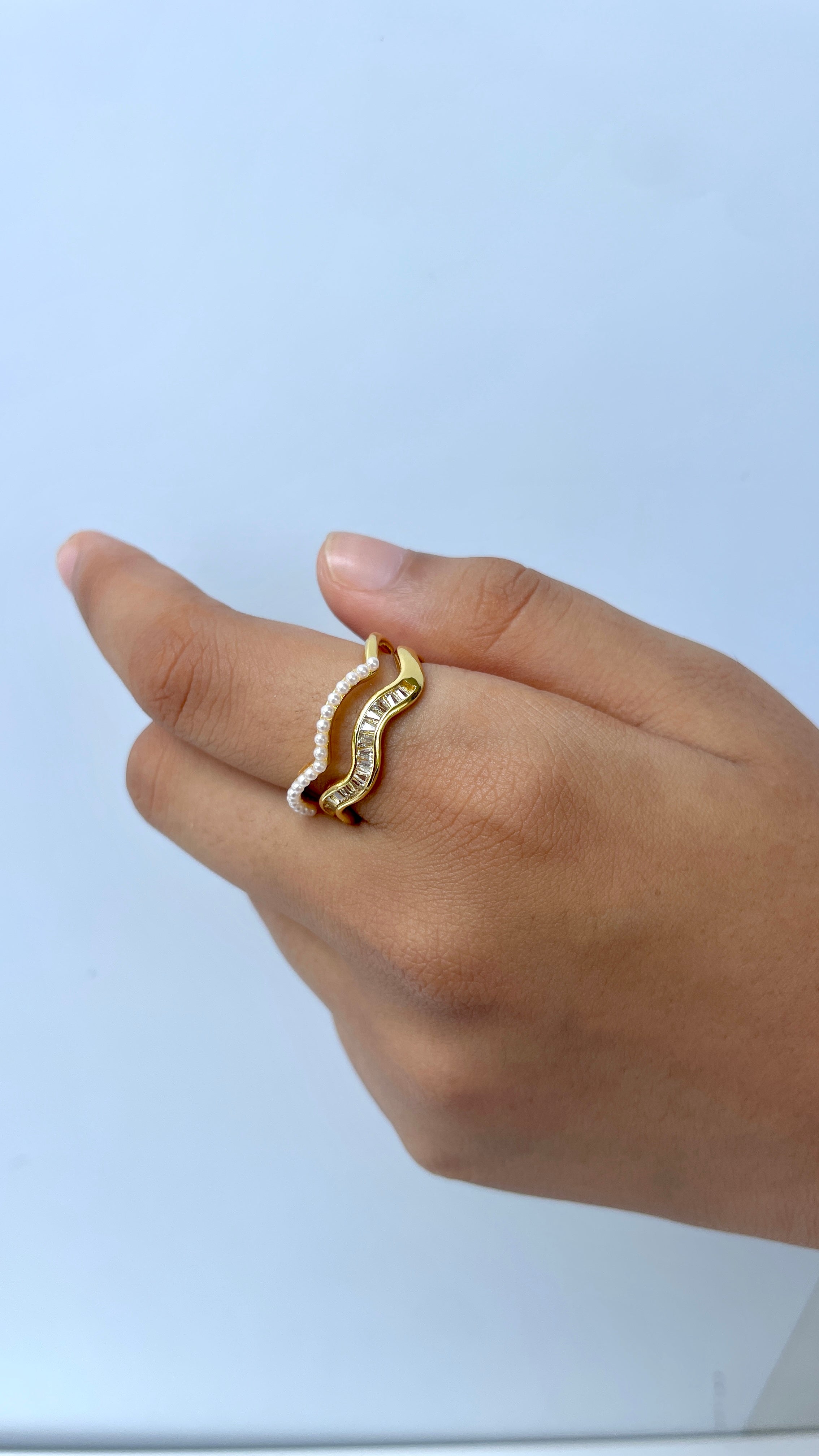 Adjustable Tiny pearl Ring