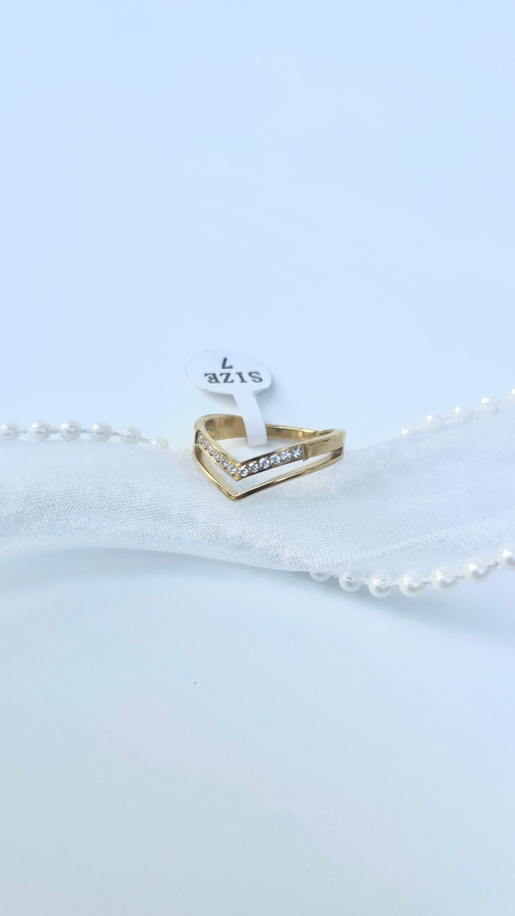 Dual Tone Chevron Ring