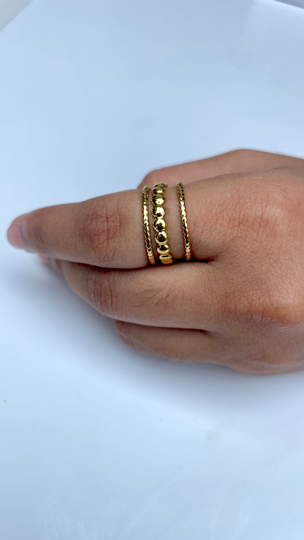 Adjustable Aurora Bead Ring