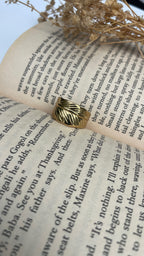 Adjustable Golden Palm Ring