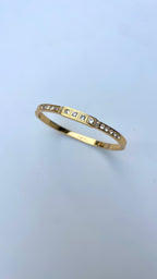 Classic box stone bangle