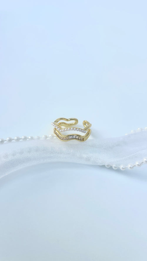 Adjustable Tiny pearl Ring