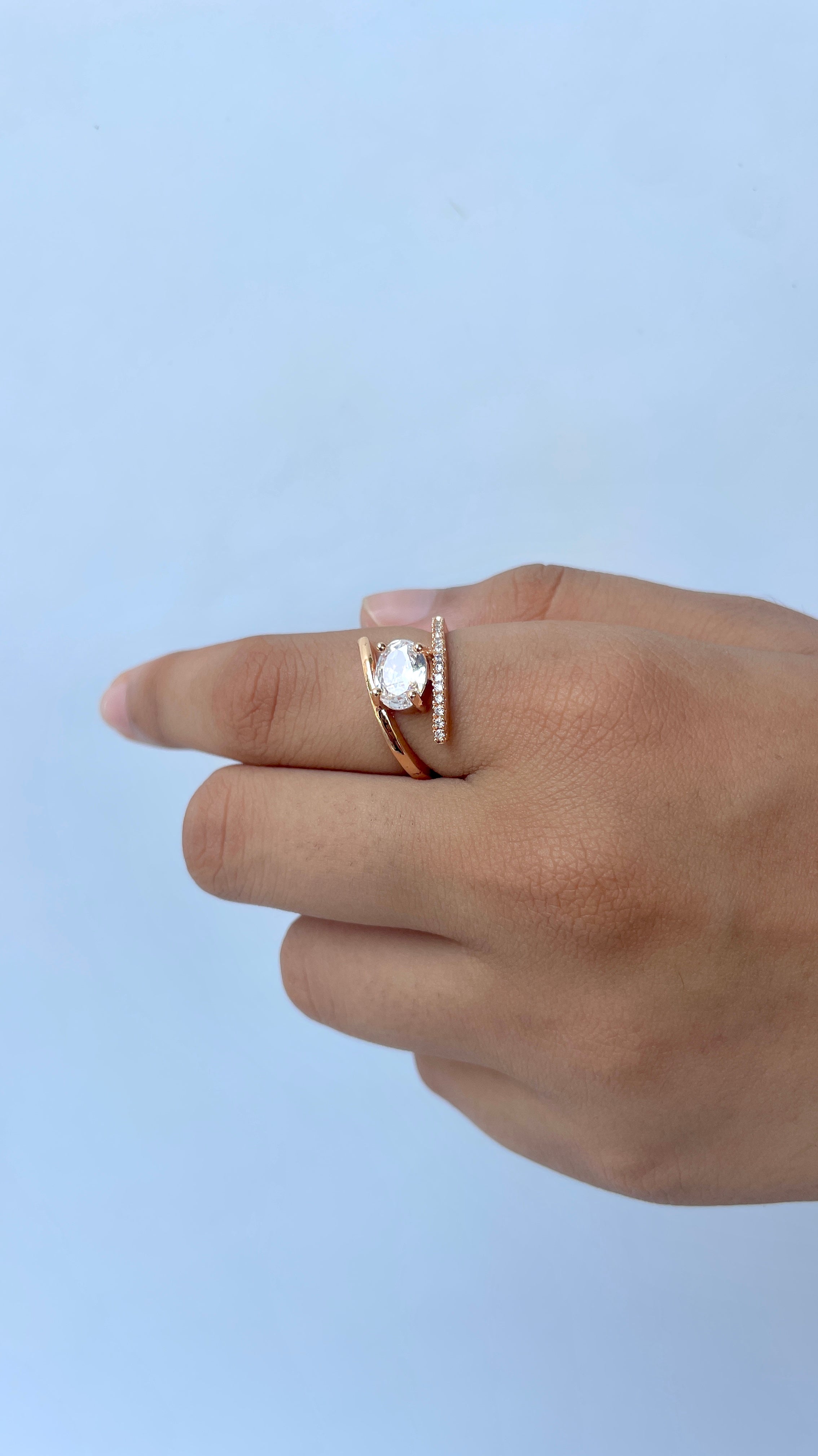 Adjustable Celeste Ovel Wrap Ring