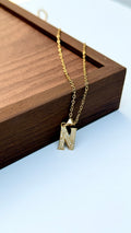 N Stone Letter Pendant