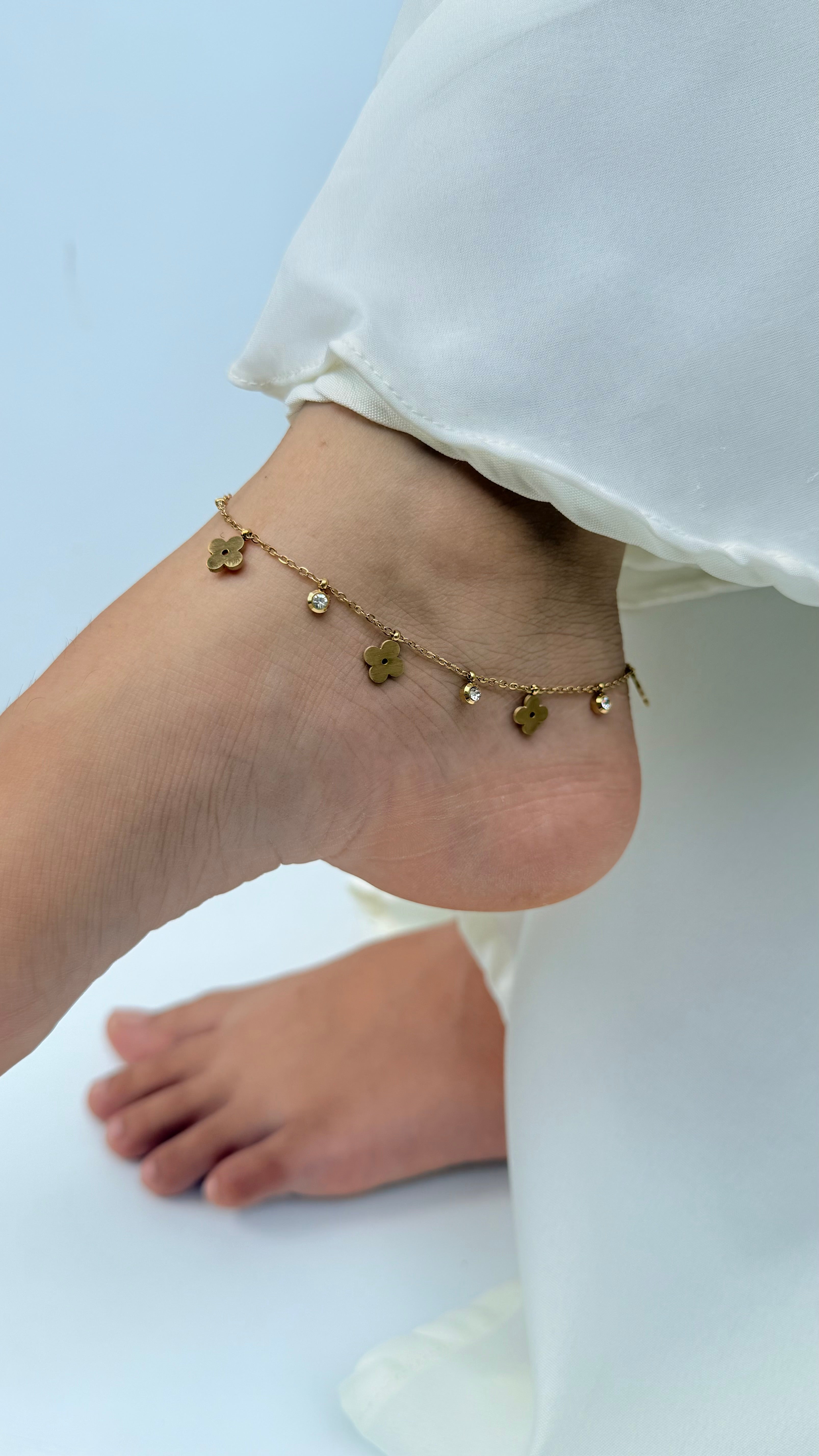 Floral Charms Anklet