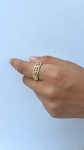 Adjustable Crisscross Pave Ring