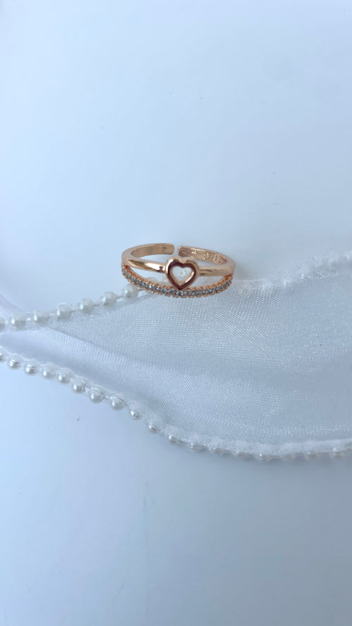 Adjustable Heart & Pave Duo