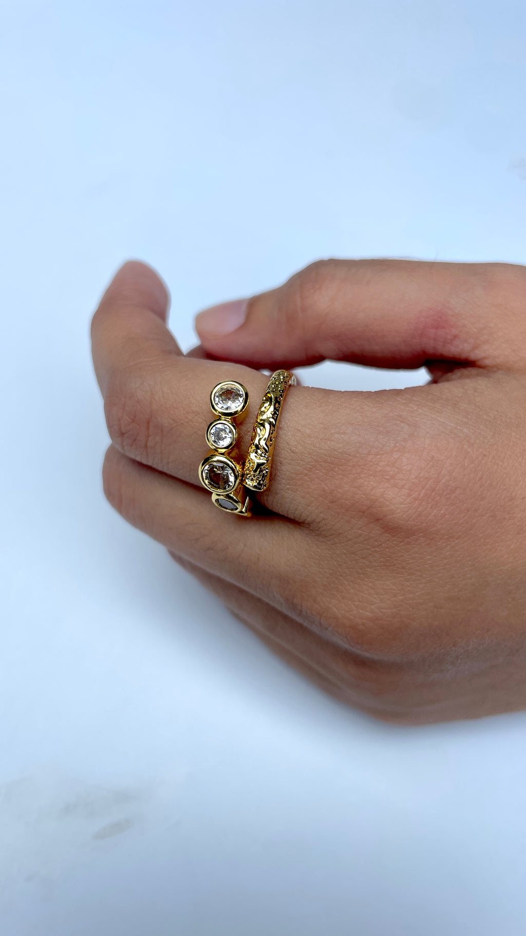 Adjustable Orbit Trio Ring
