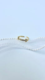Adjustable Diamond Bar Ring