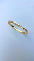 Minimal spark gold bangle