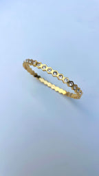 Minimal spark gold bangle