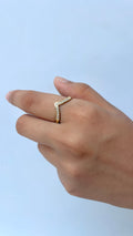 Stone V Ring