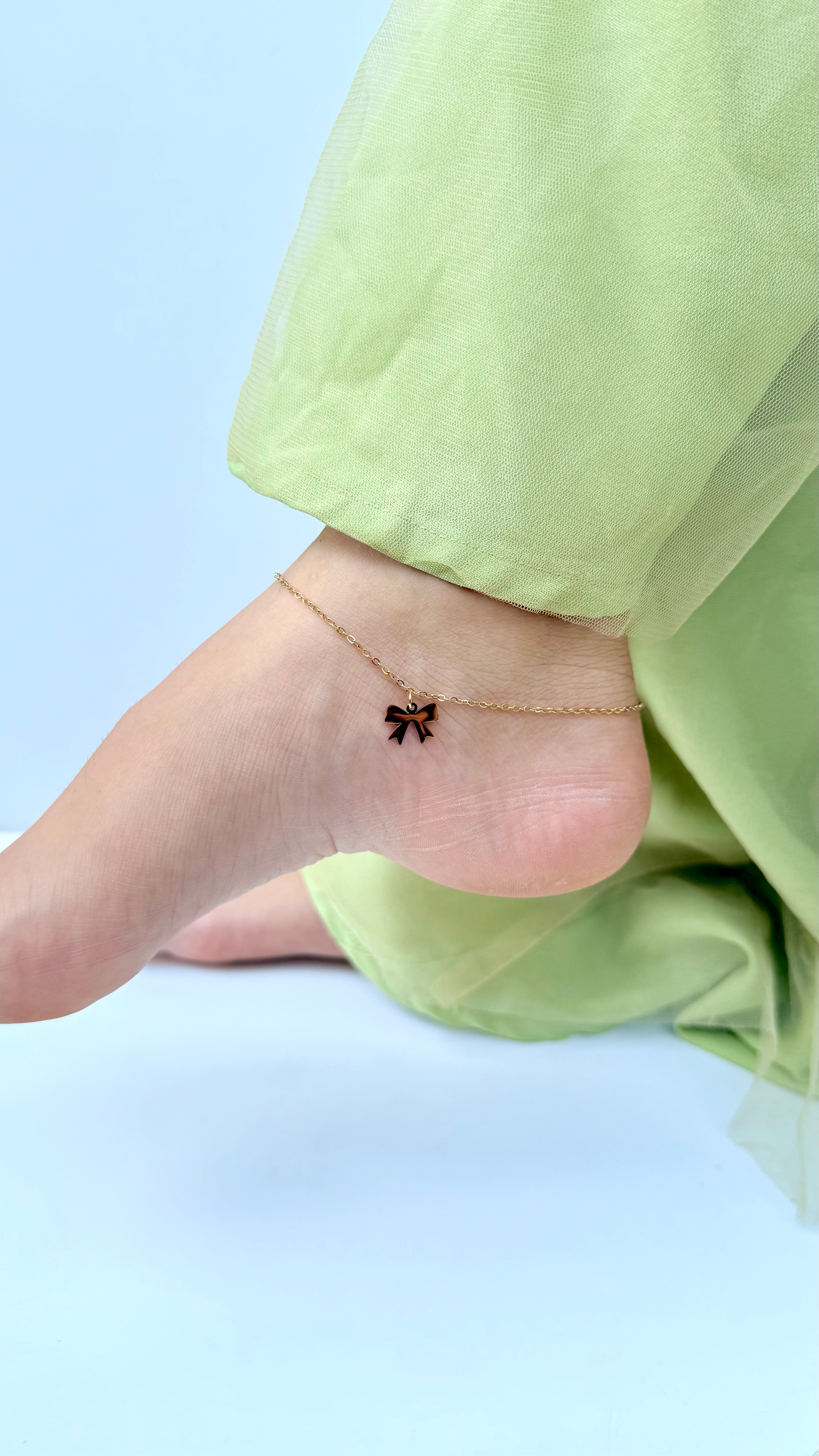 Bella Bow Anklet (pair)