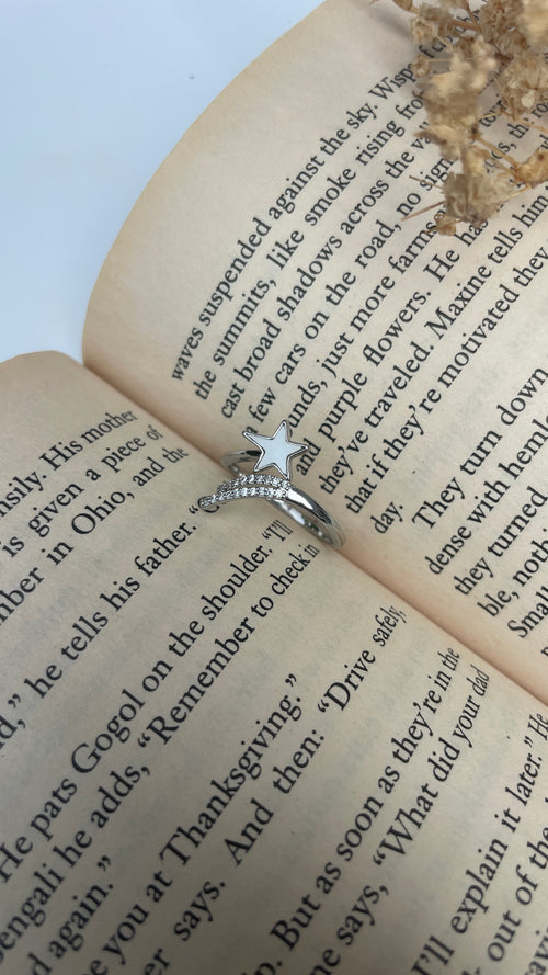 Adjustable Silver Star Ring