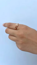 Adjustable Double Heart Ring