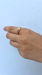 Adjustable Double Heart Ring