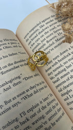 Adjustable Golden Loop Ring