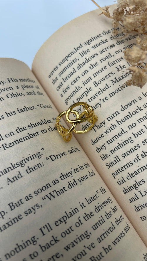 Adjustable Golden Loop Ring