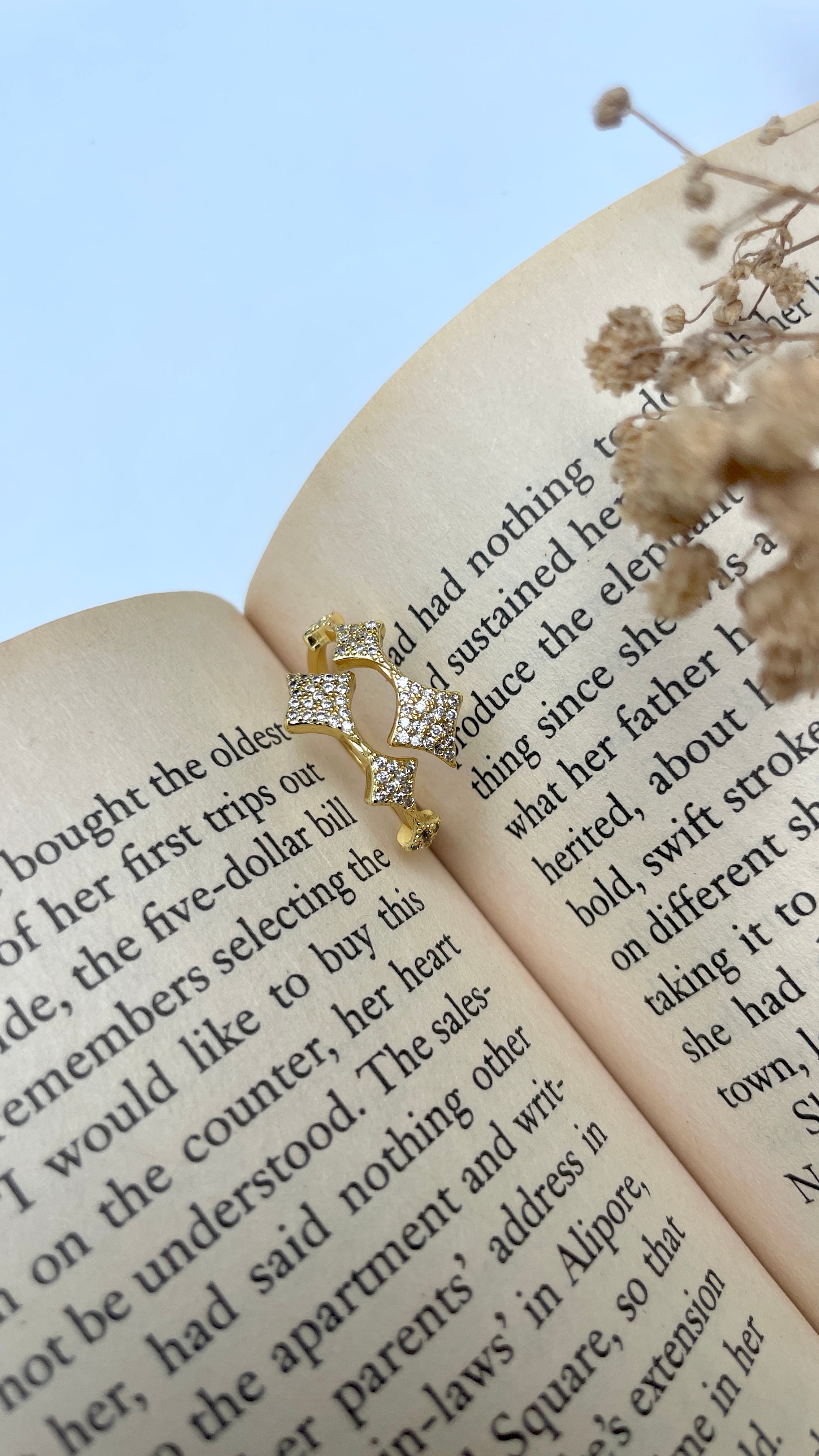 Adjustable Twin Diamond Ring