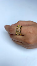Adjustable Golden Loop Ring
