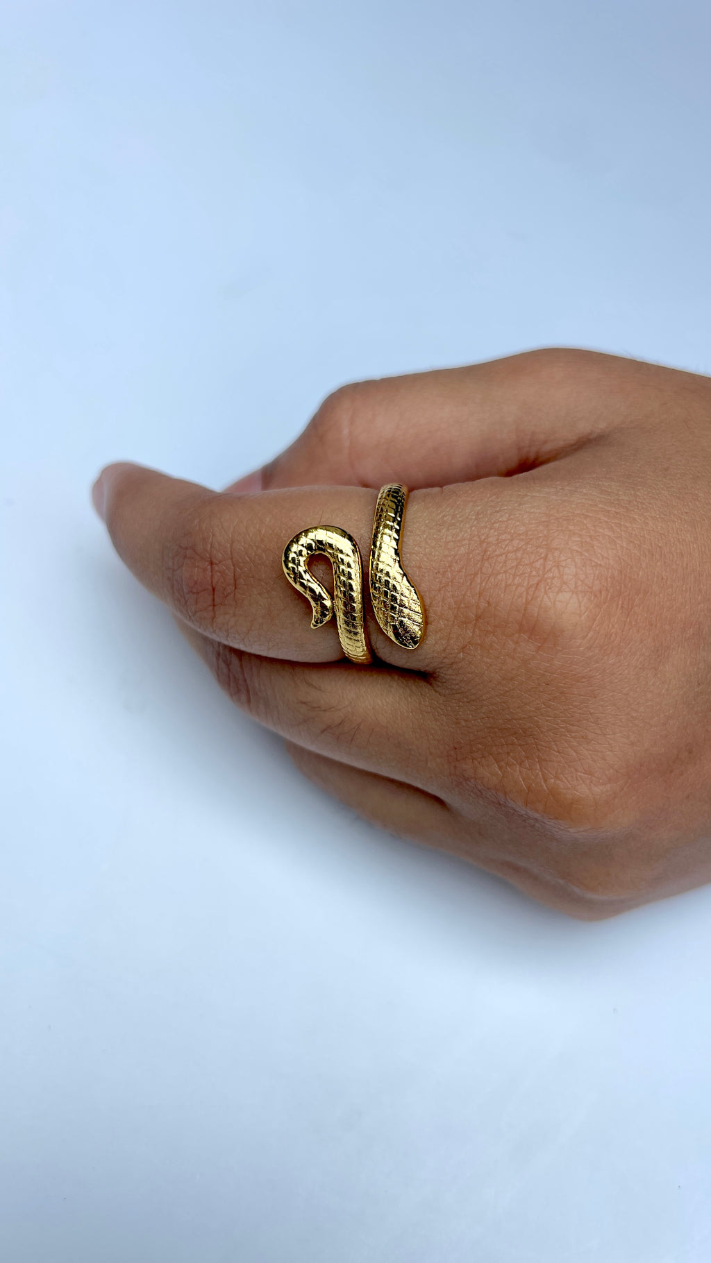 Adjustable Golden Viper Wrap Ring