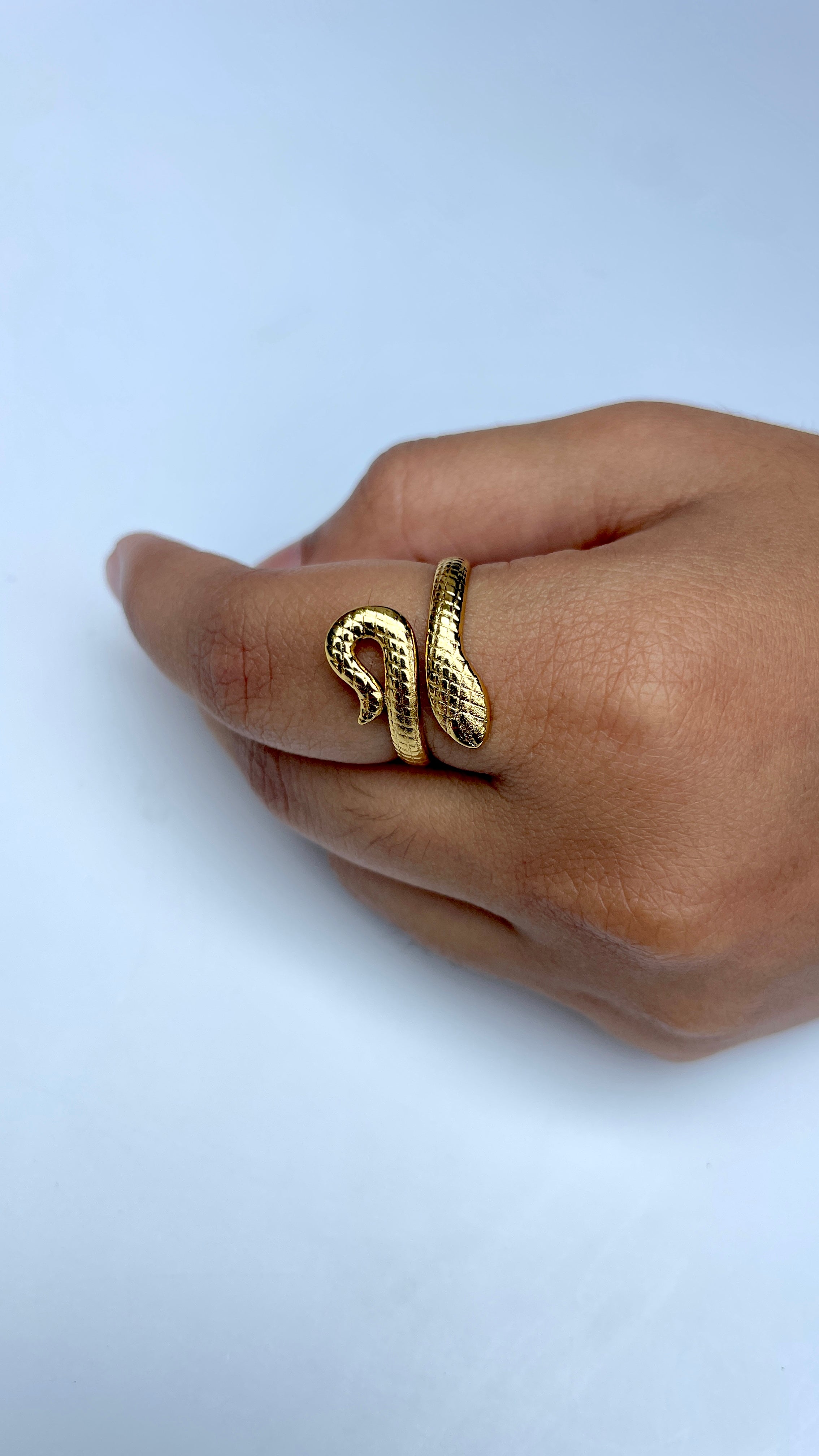Adjustable Golden Viper Wrap Ring