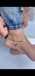 Double Layer bow Anklet