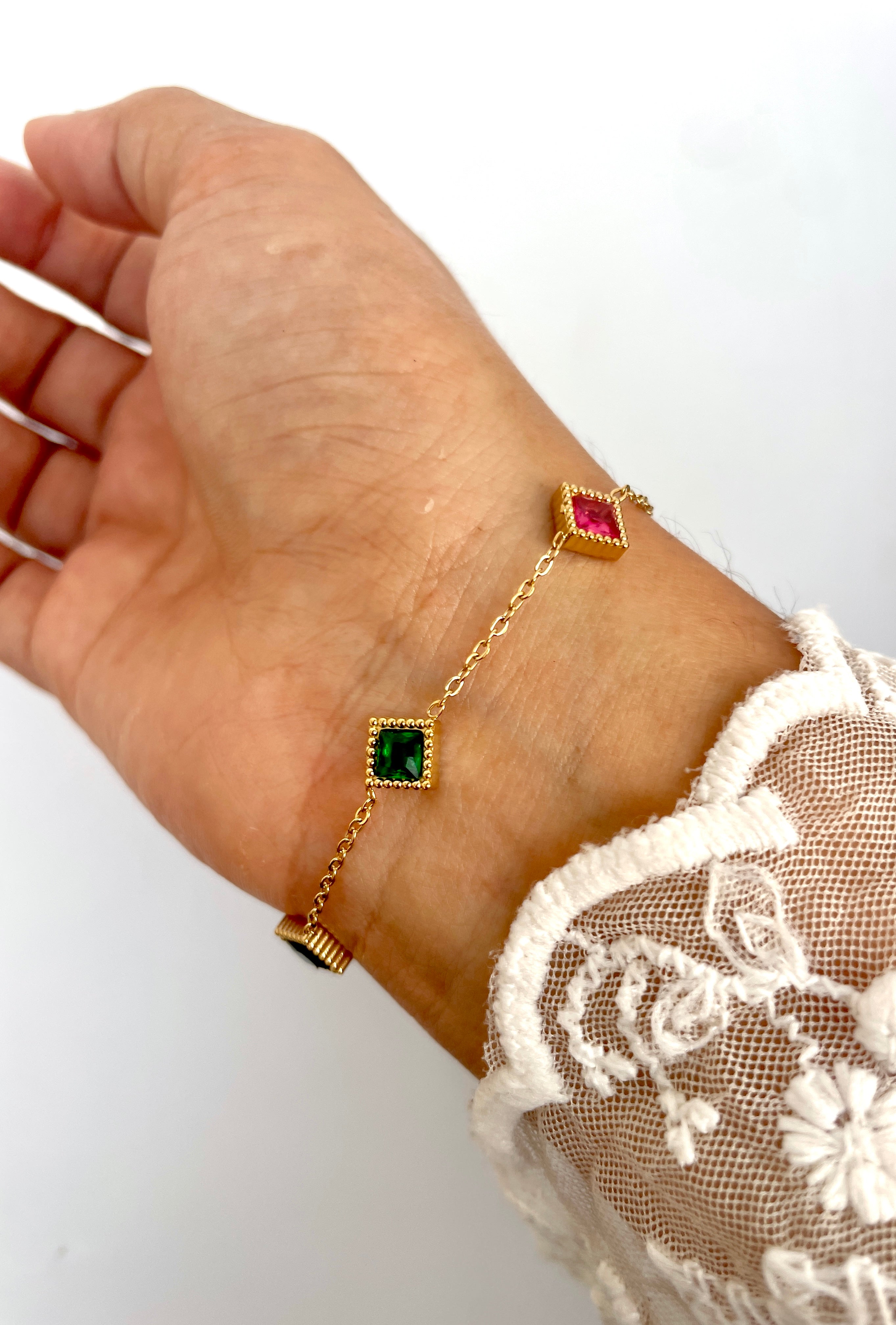 Vintage Inspired Stone Bracelet