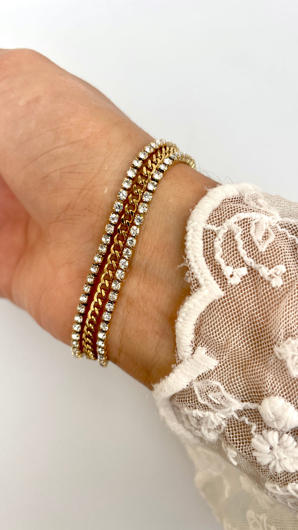 Double Strand Tennis Bracelet