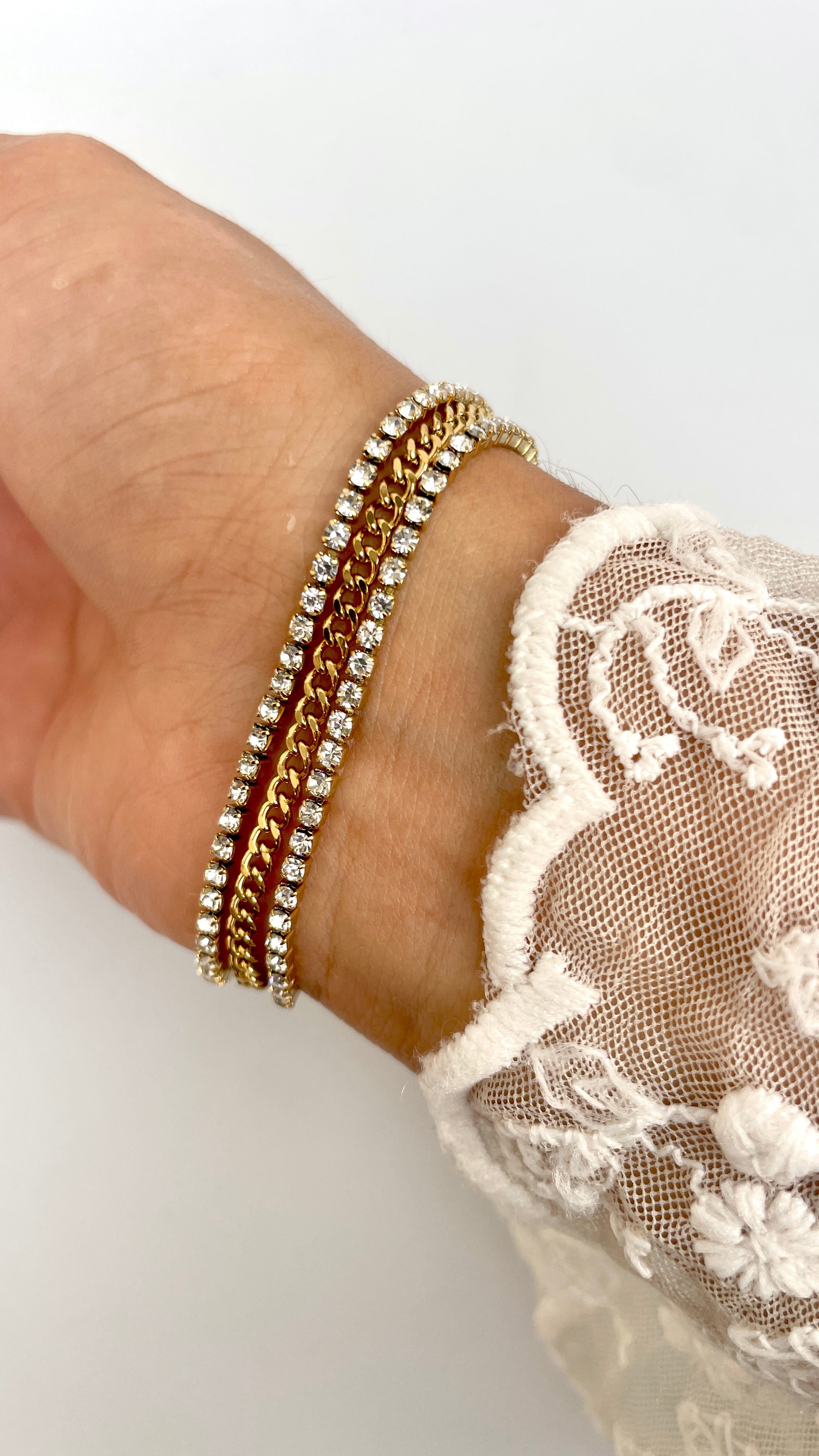 Double Strand Tennis Bracelet