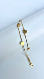 Heart Charm Layered Bracelet