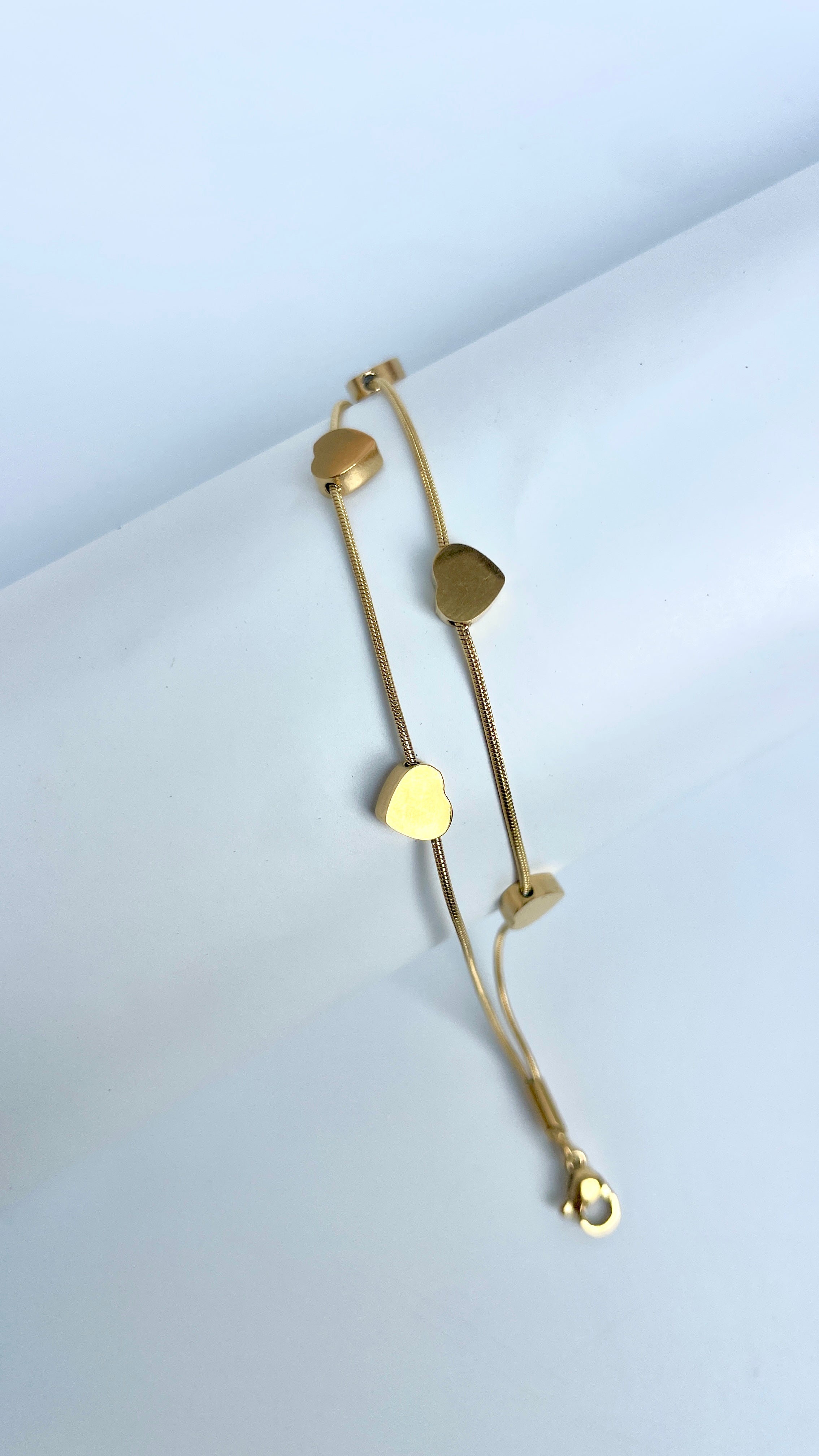 Heart Charm Layered Bracelet