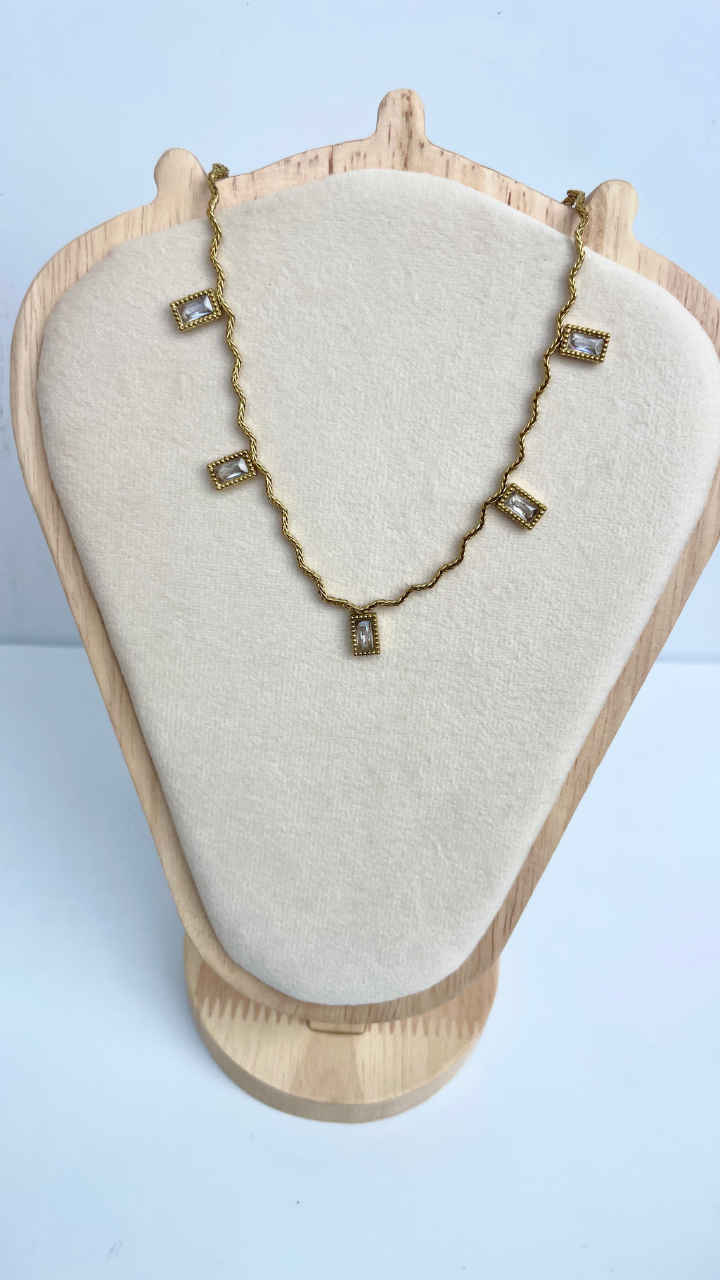 Square Stone Necklace