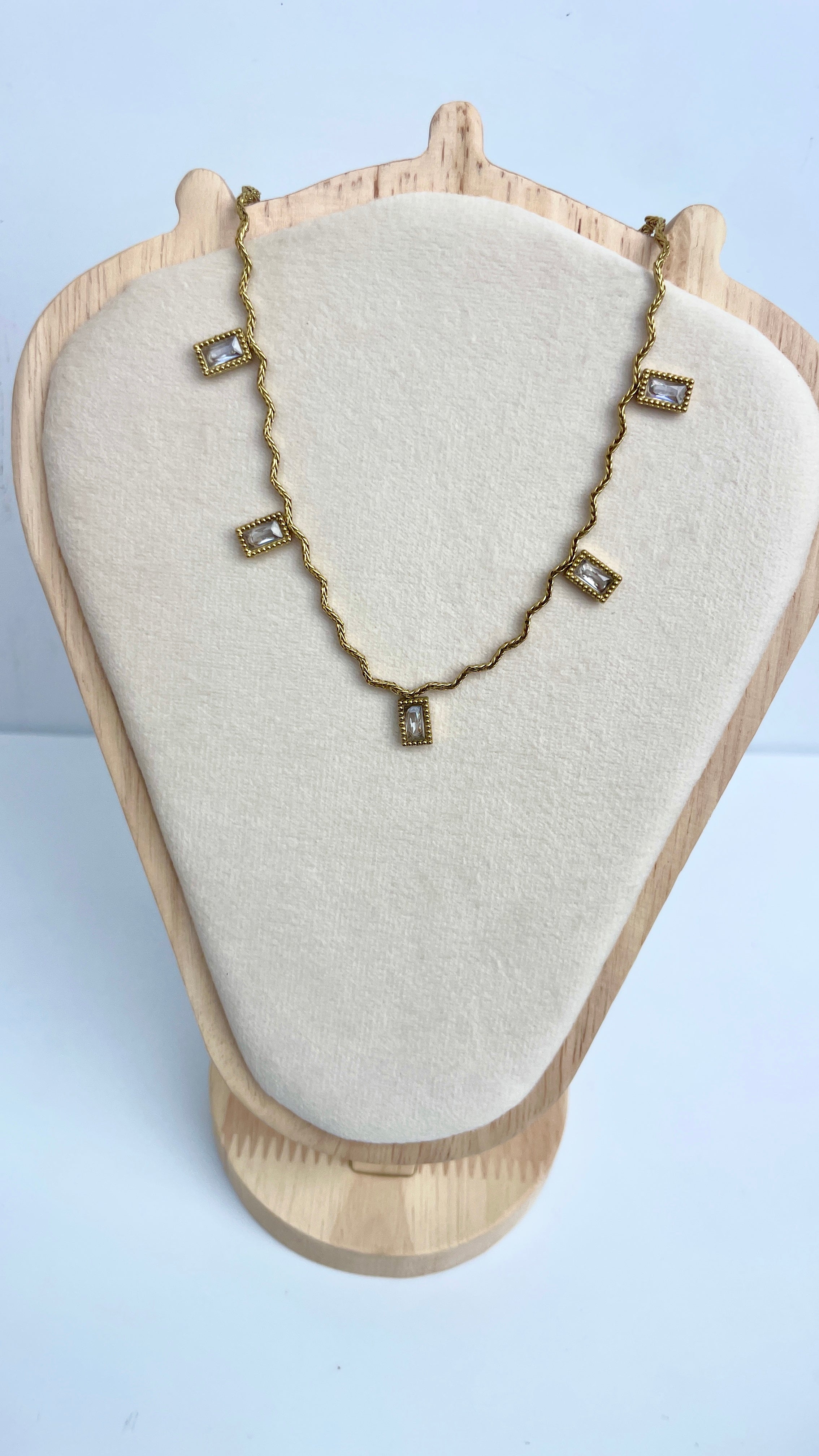 Square Stone Necklace
