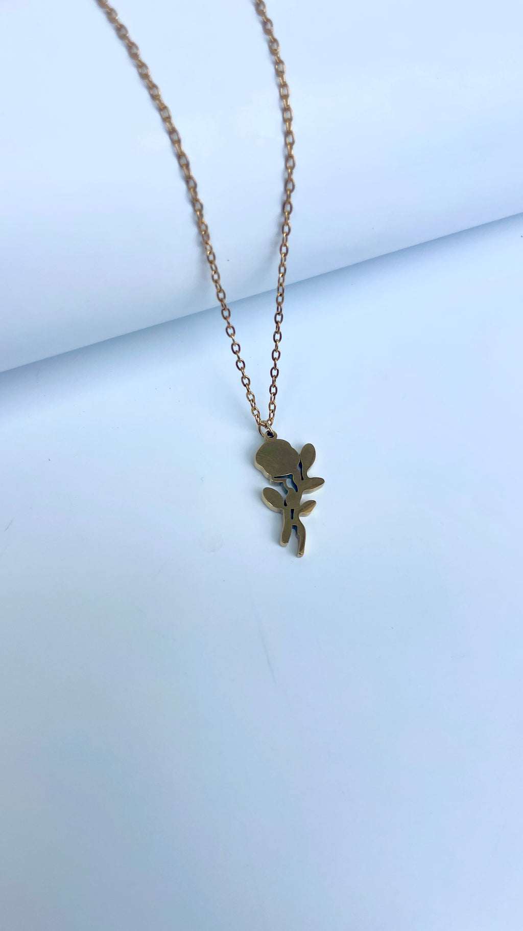 Gold Rose Pendant