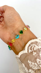 Rainbow Tennis Bracelet