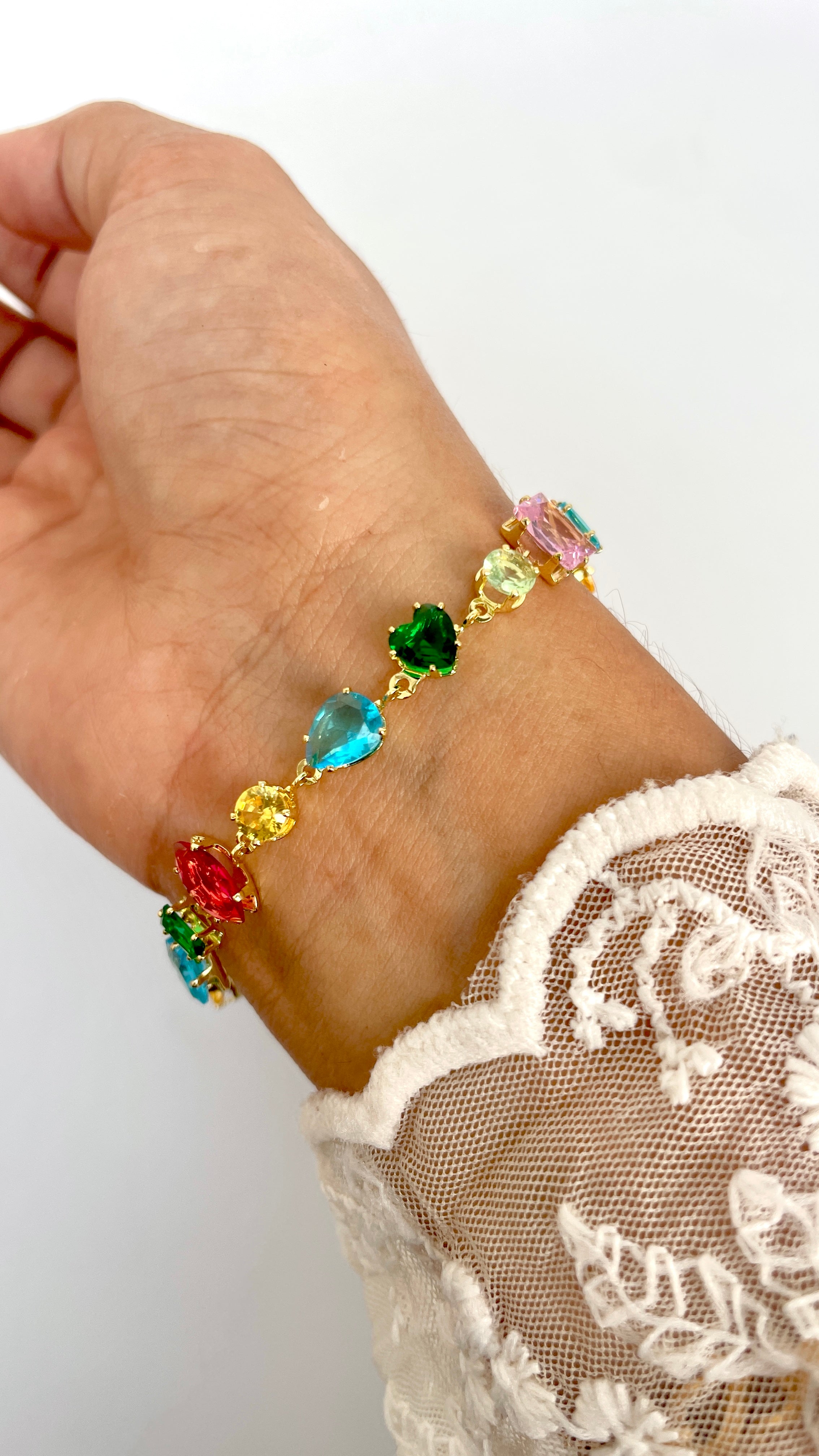 Rainbow Tennis Bracelet