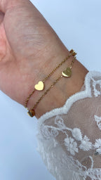 Layered Heart Bracelet