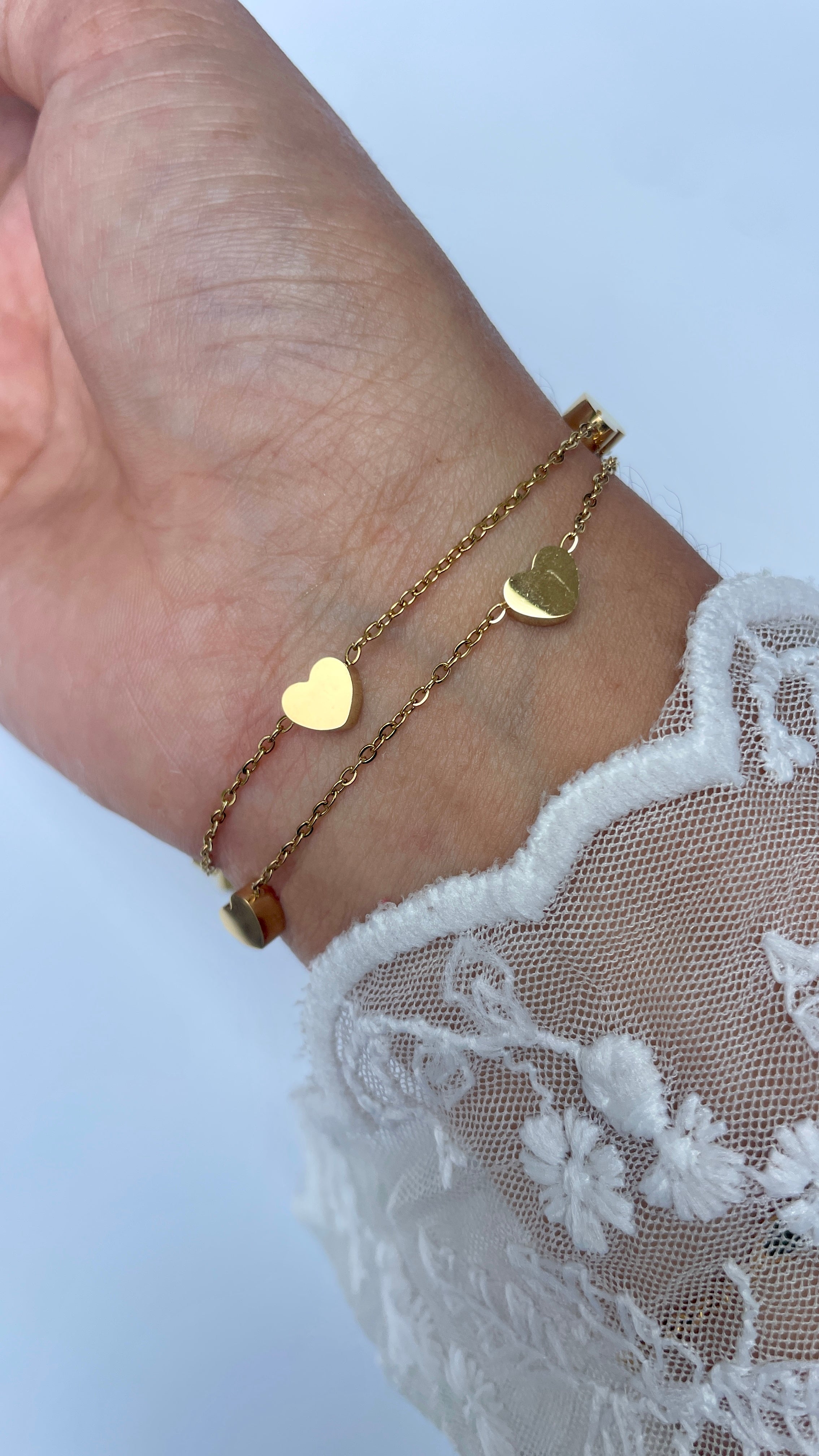 Layered Heart Bracelet